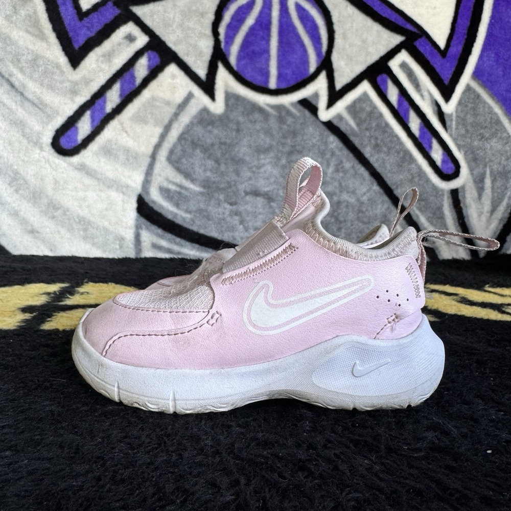 Size 7c - Nike Flex Runner TD Pink Foam White Toddler Infant Shoes FN1478-601